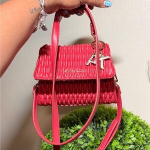 Michael Kors Red Woven Mini Bag